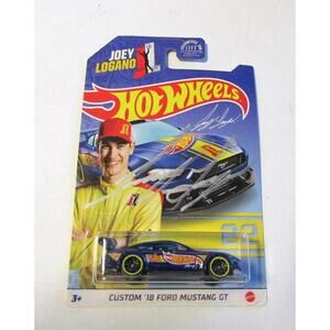 Hot Wheels Custom '18 Ford Mustang GT - Joey Logano Edition Hand Signed